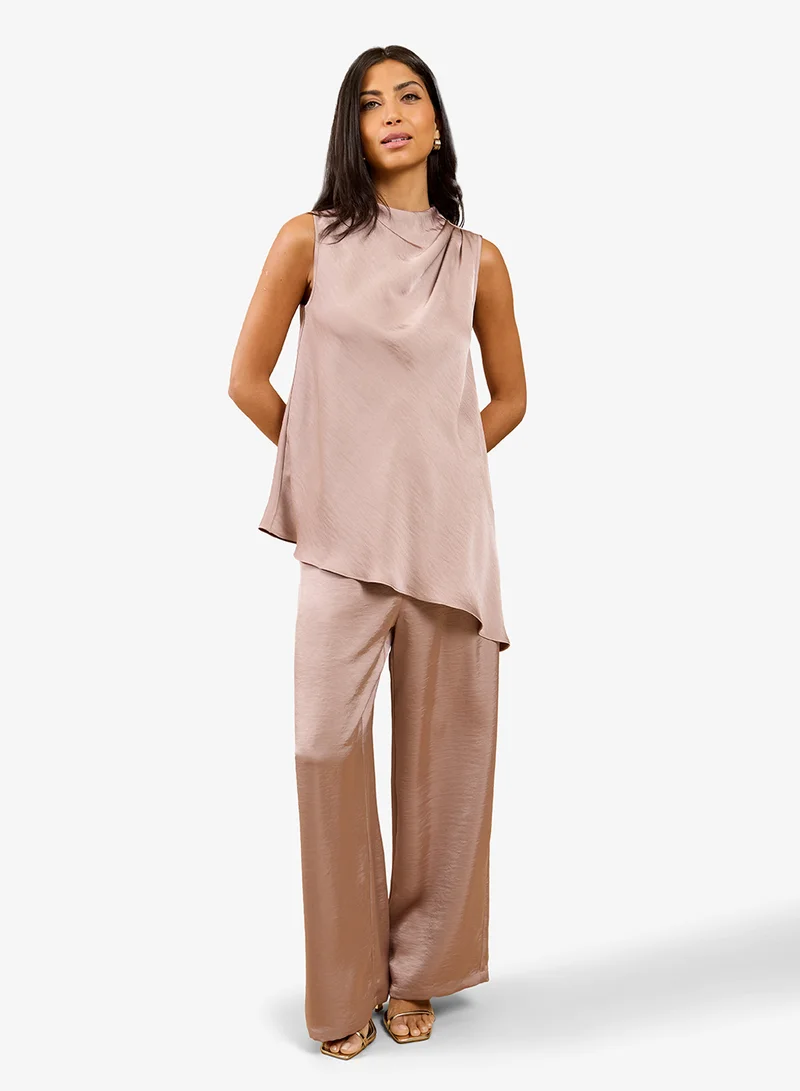Little Mistress  Mink Satin Trouser for Women | Best Price UAE